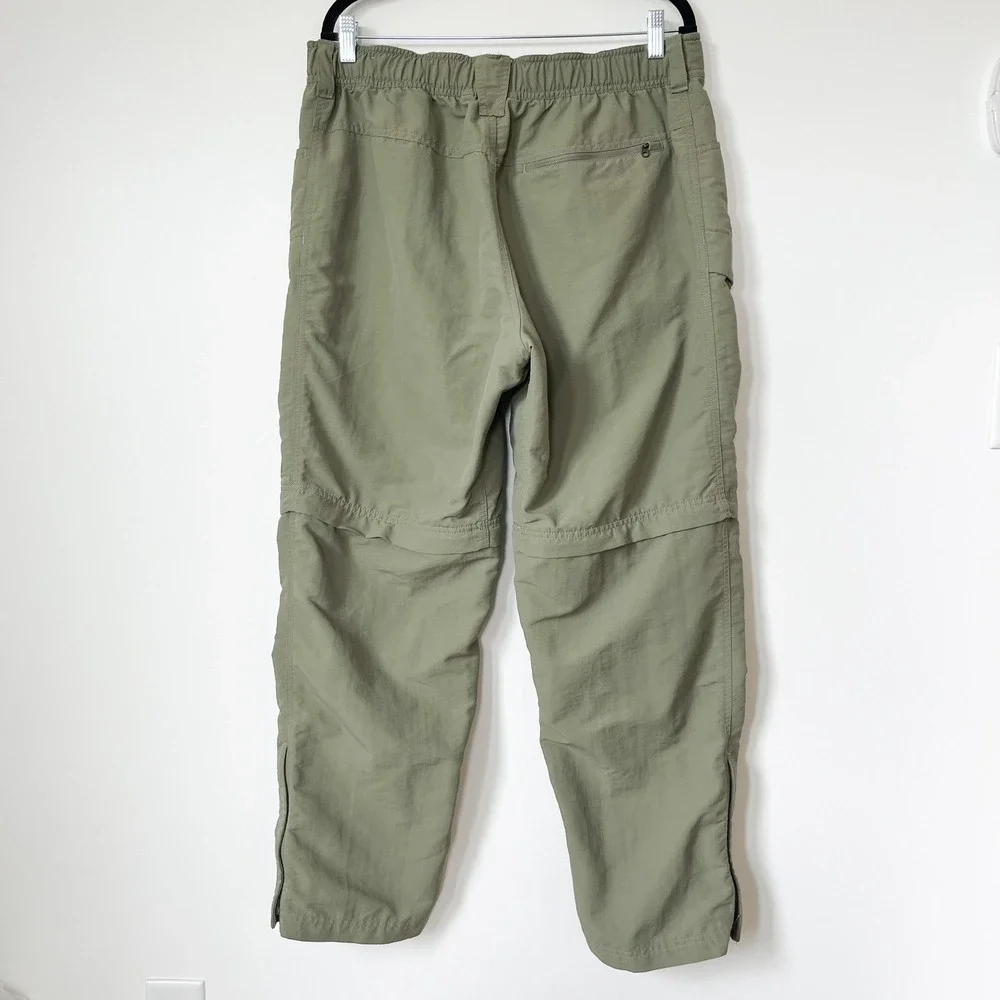 The North Face Paramount Trail Convertible Pants Mens Large Green Hiking Belted